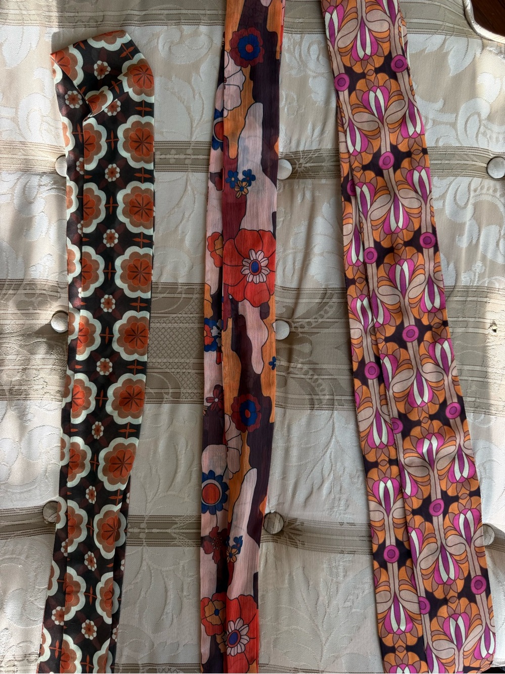 3 Vintage Inspired Neckties / Belts